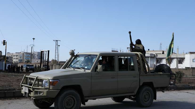 Syrian Democratic Forces (SDF) fighters deployed in Hasakah