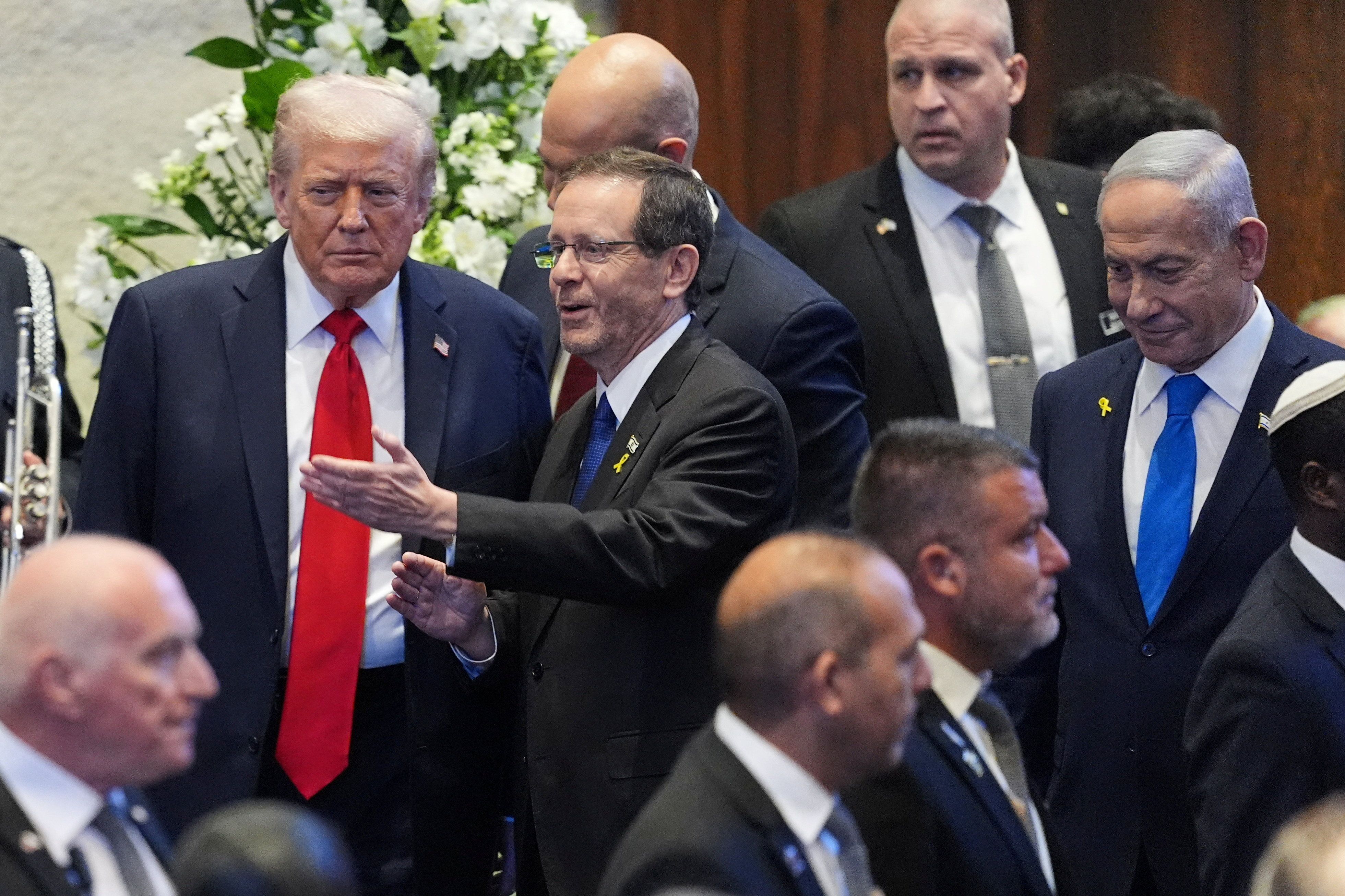 U.S. President Donald Trump addresses the Knesset in Jerusalem