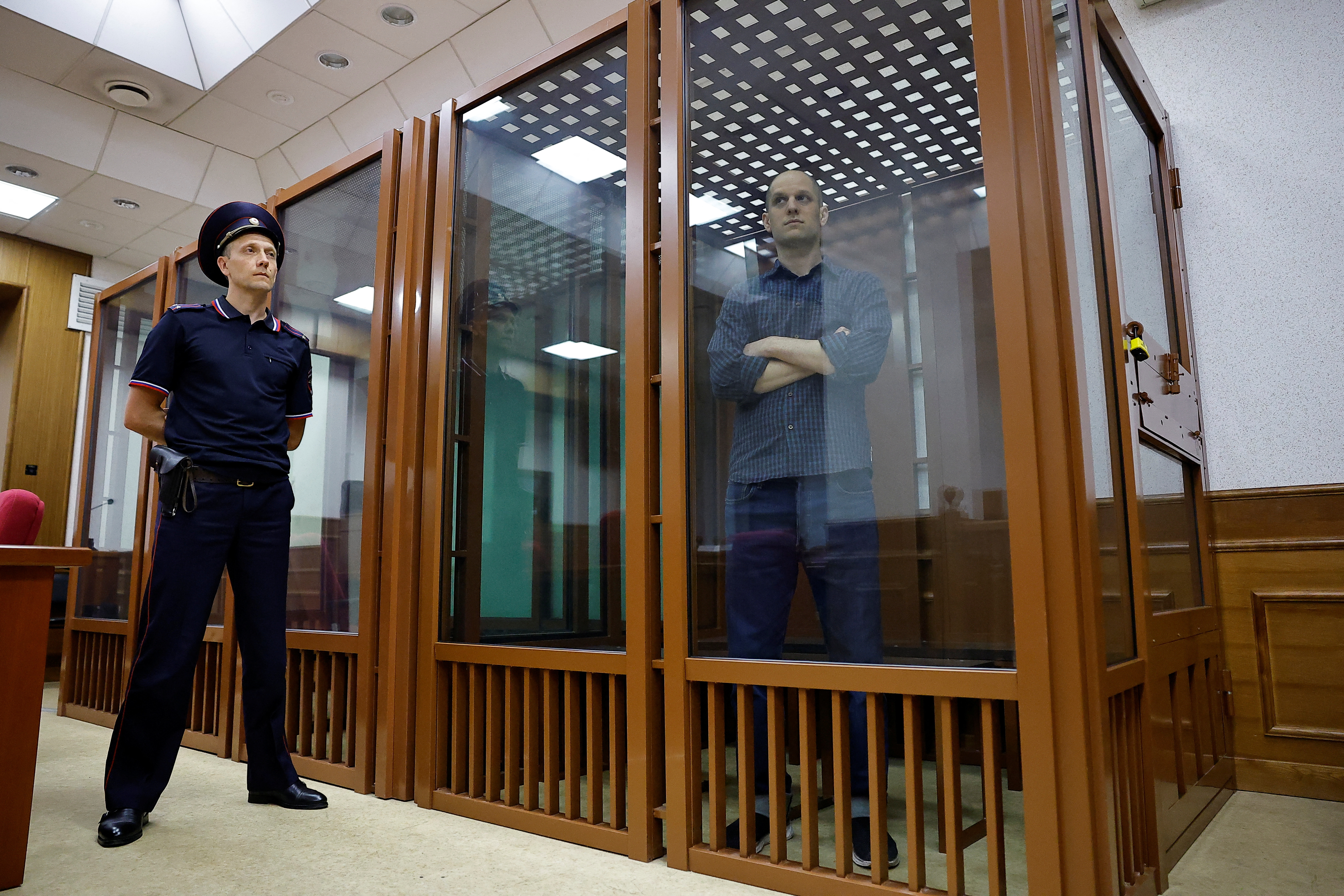 U.S. reporter Gershkovich stands trial in Russia