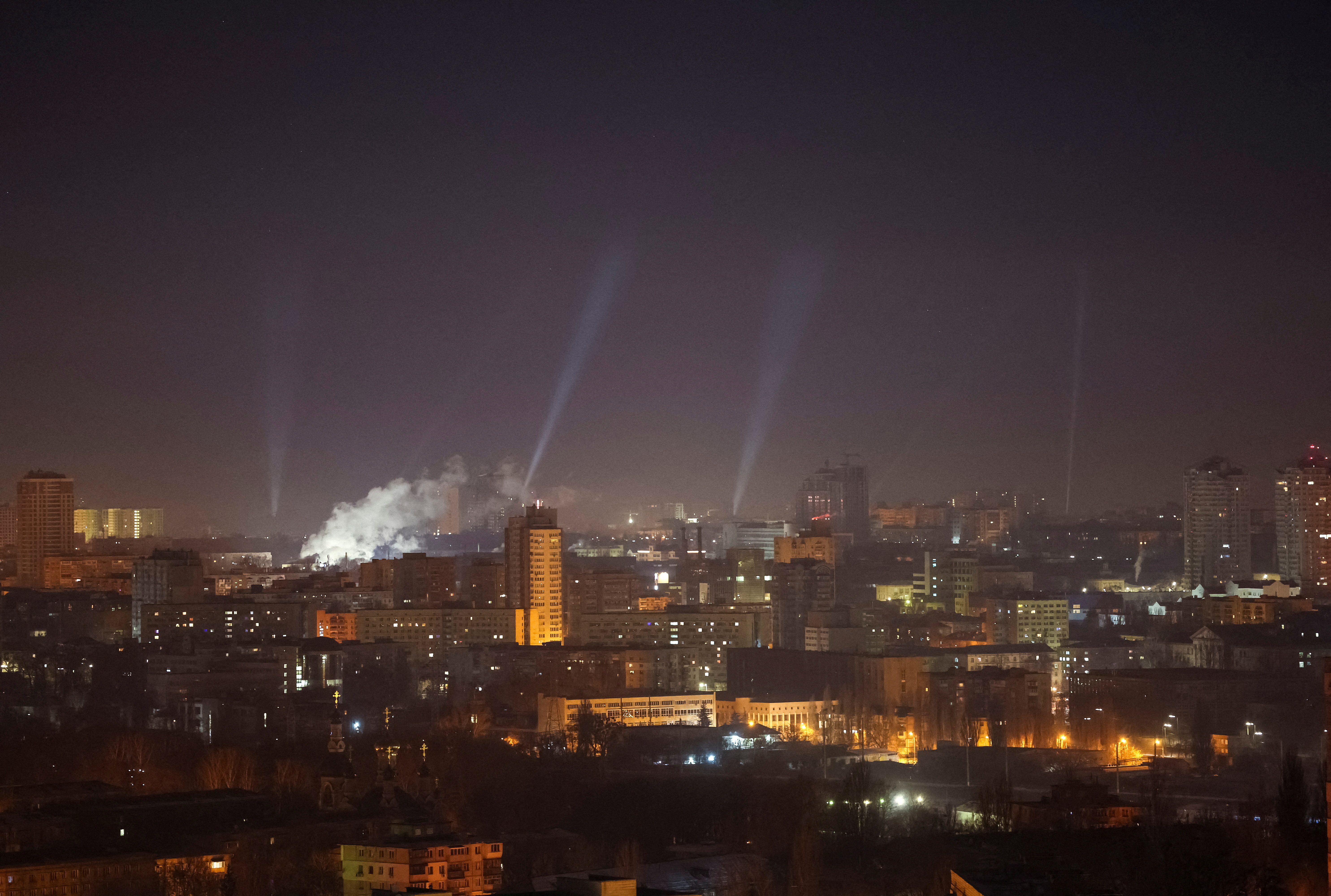 Russian drone strike in Kyiv, Ukraine