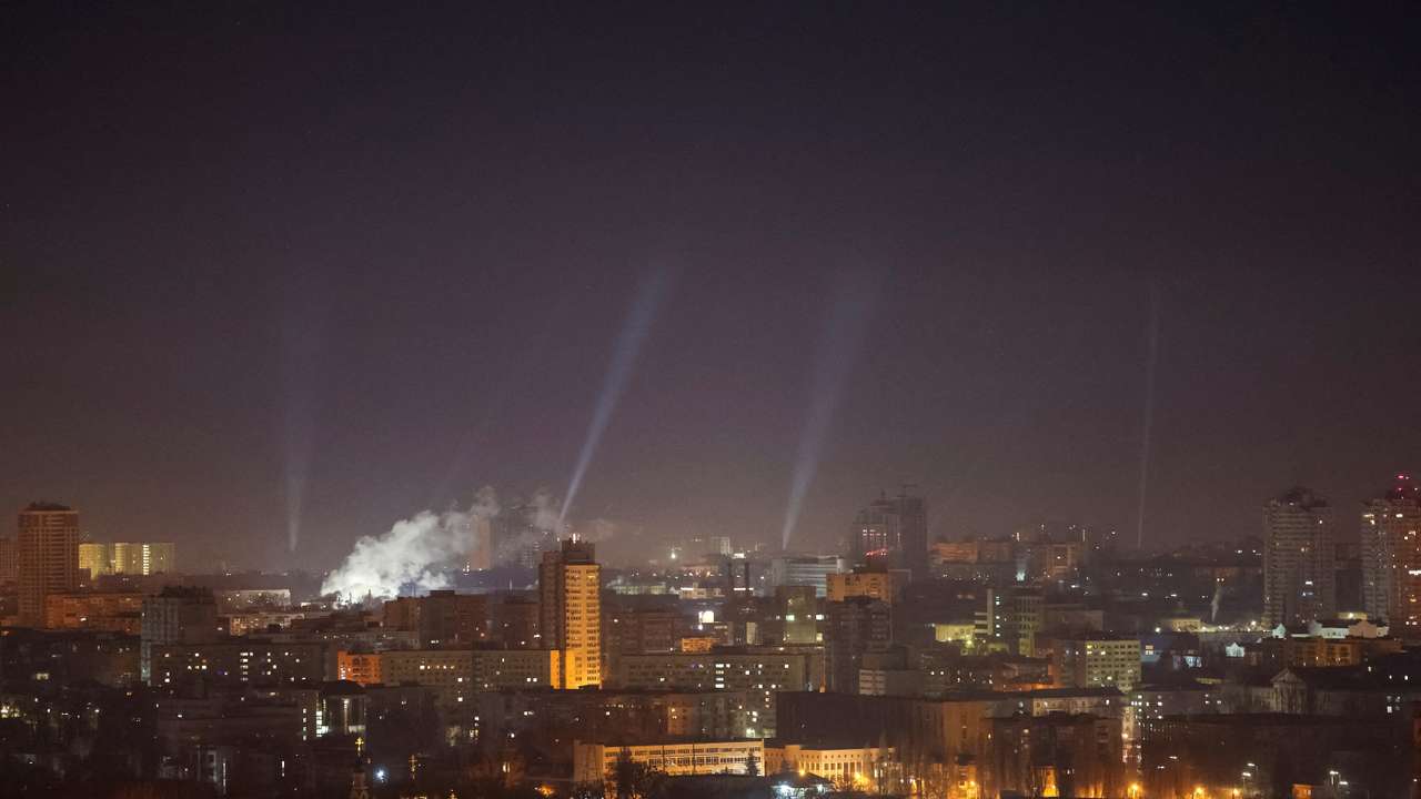 Russian drone strike in Kyiv, Ukraine