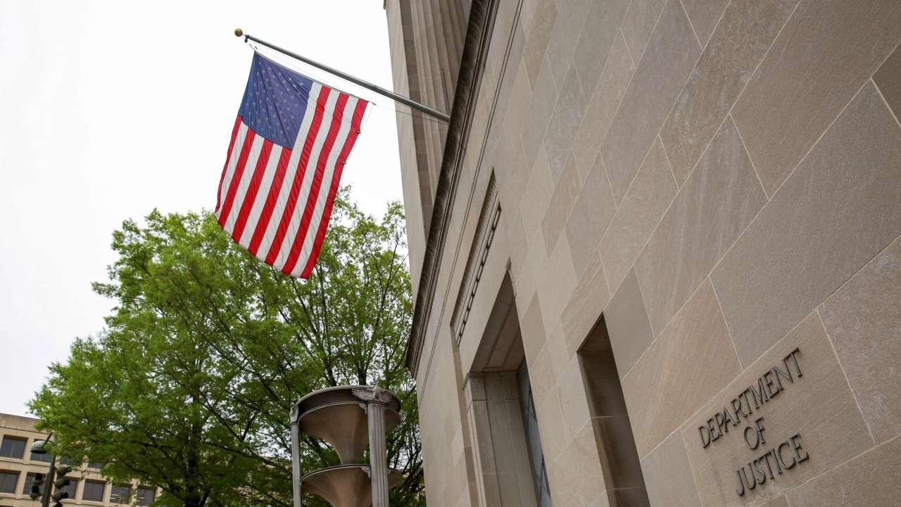 A general view of the Department of Justice building is seen ahead of the release of the Special Counsel Robert Mueller's report in Washington