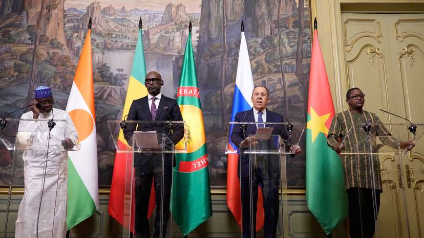 Joint press conference following a meeting of Russian foreign Minister Sergey Lavrov with foreign Ministers of the Confederation of Sahel States in Moscow