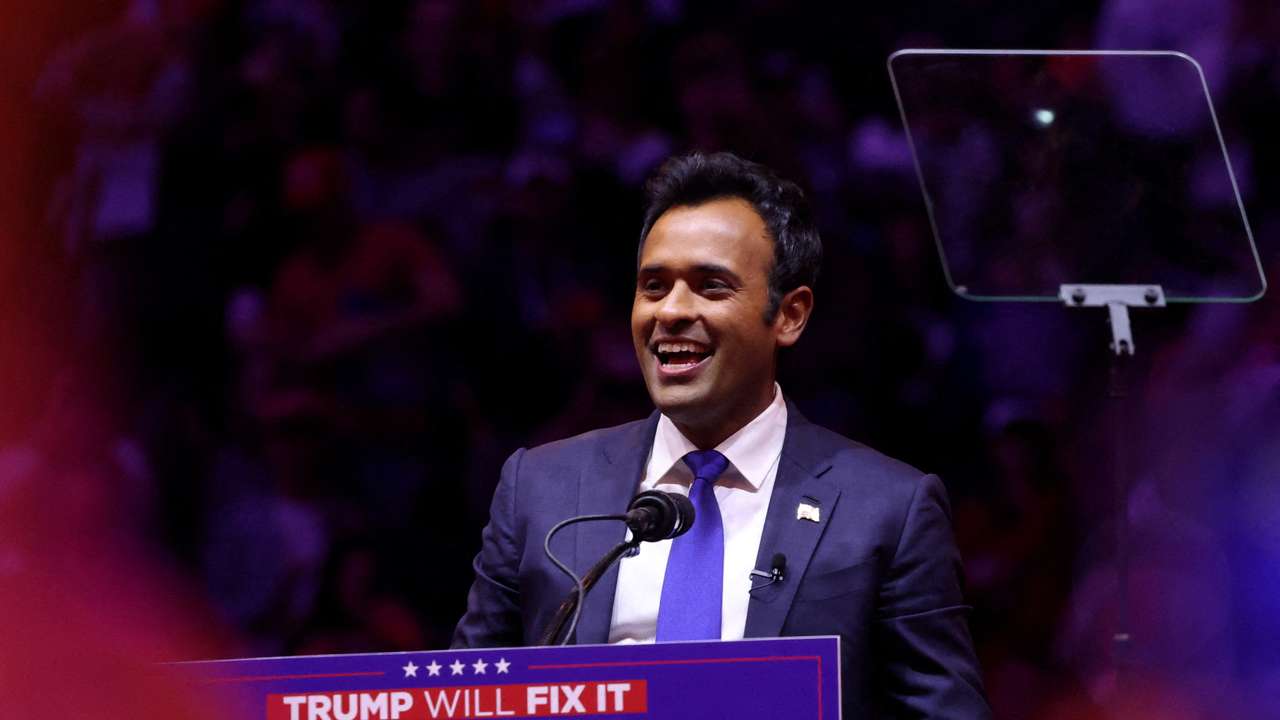 FILE PHOTO: Republican presidential nominee and former U.S. President Donald Trump holds a rally at Madison Square Garden
