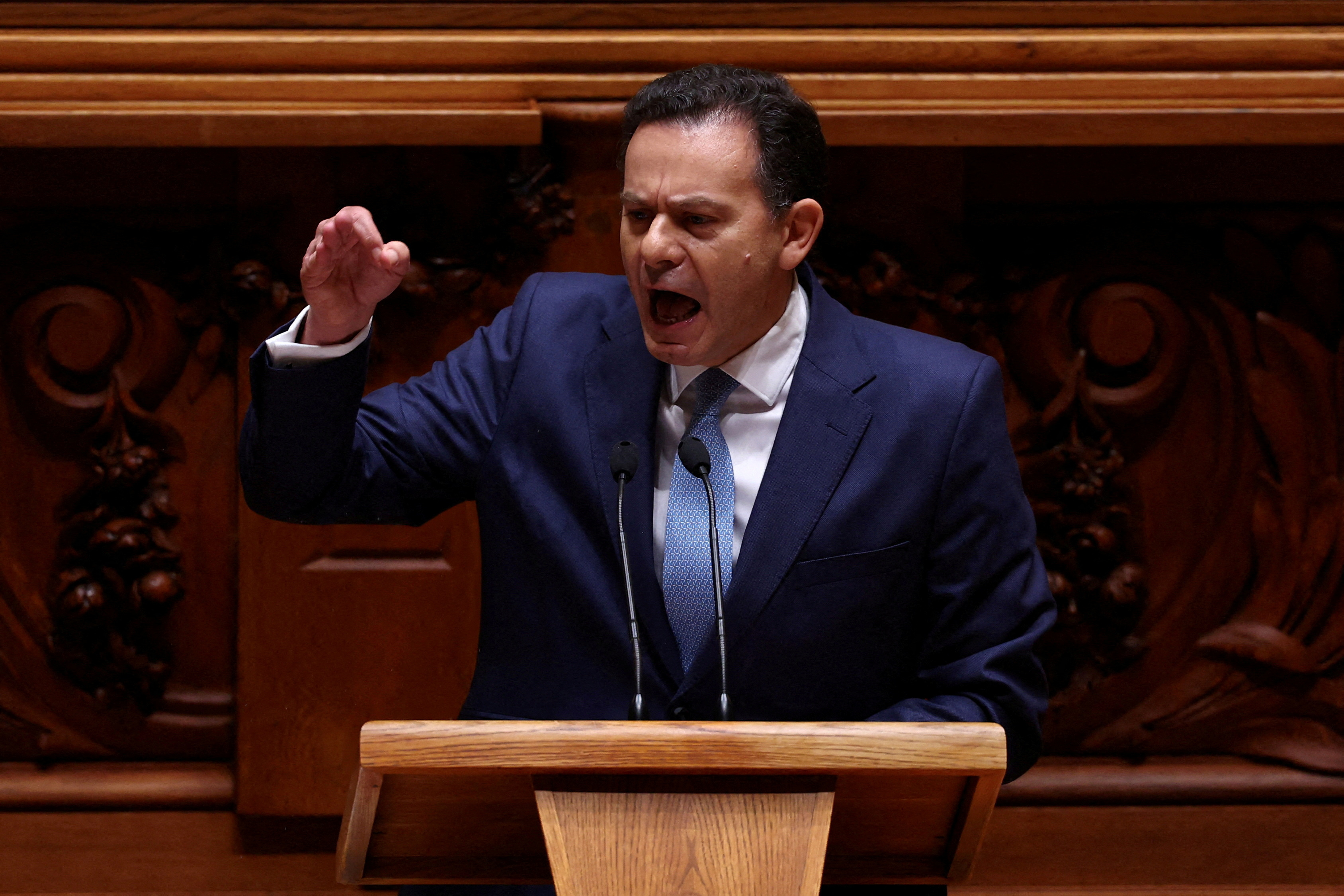 FILE PHOTO: No-confidence motion at the parliament, in Lisbon