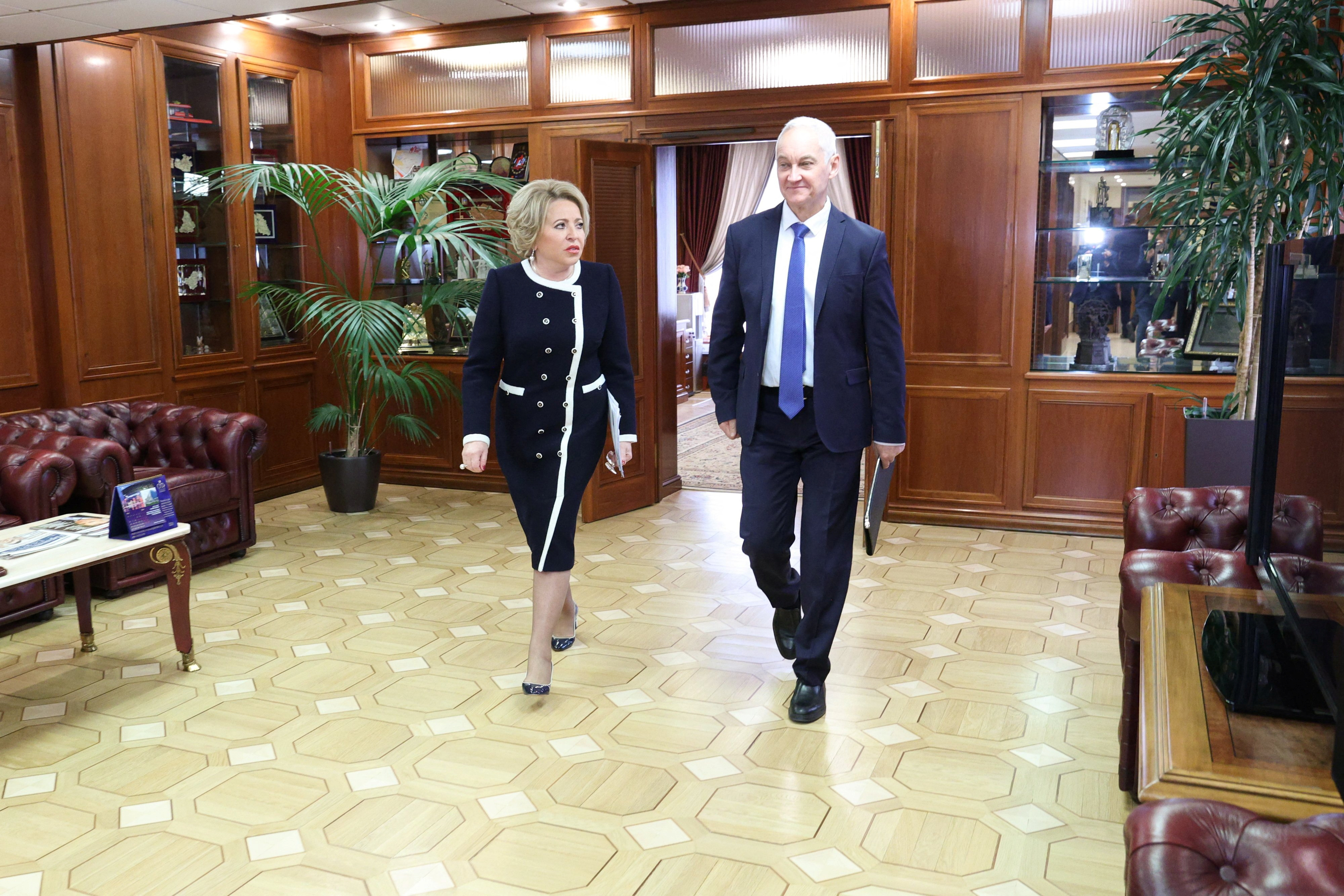 Nominee for Russian defence minister Belousov visits Federation Council