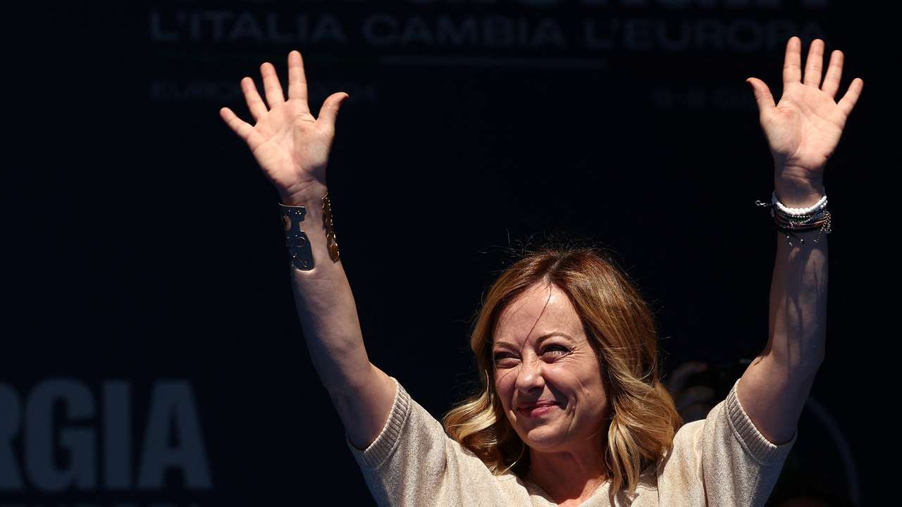 Italian Prime Minister Giorgia Meloni holds final rally for European Parliament Elections in Rome
