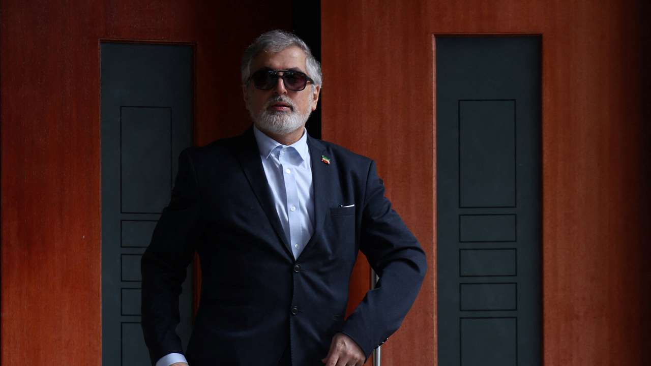 Iranian ambassador to Australia Ahmad Sadeghi outside his residence in Canberra