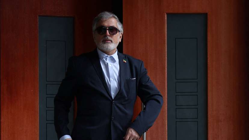 Iranian ambassador to Australia Ahmad Sadeghi outside his residence in Canberra