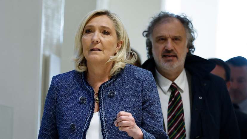 Trial verdict over accusations of misappropriation of EU funds by French far-right leader Marine Le Pen and RN party, in Paris