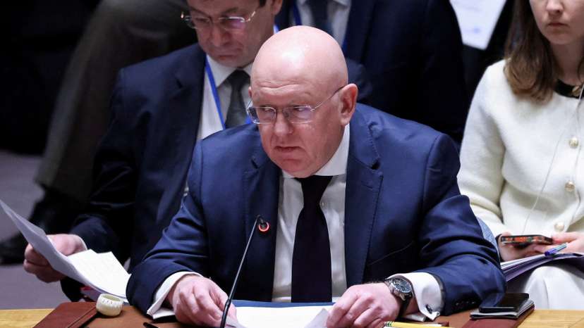 FILE PHOTO: Members of the United Nations Security Council vote on a Gaza resolution that demands an immediate ceasefire, in New York