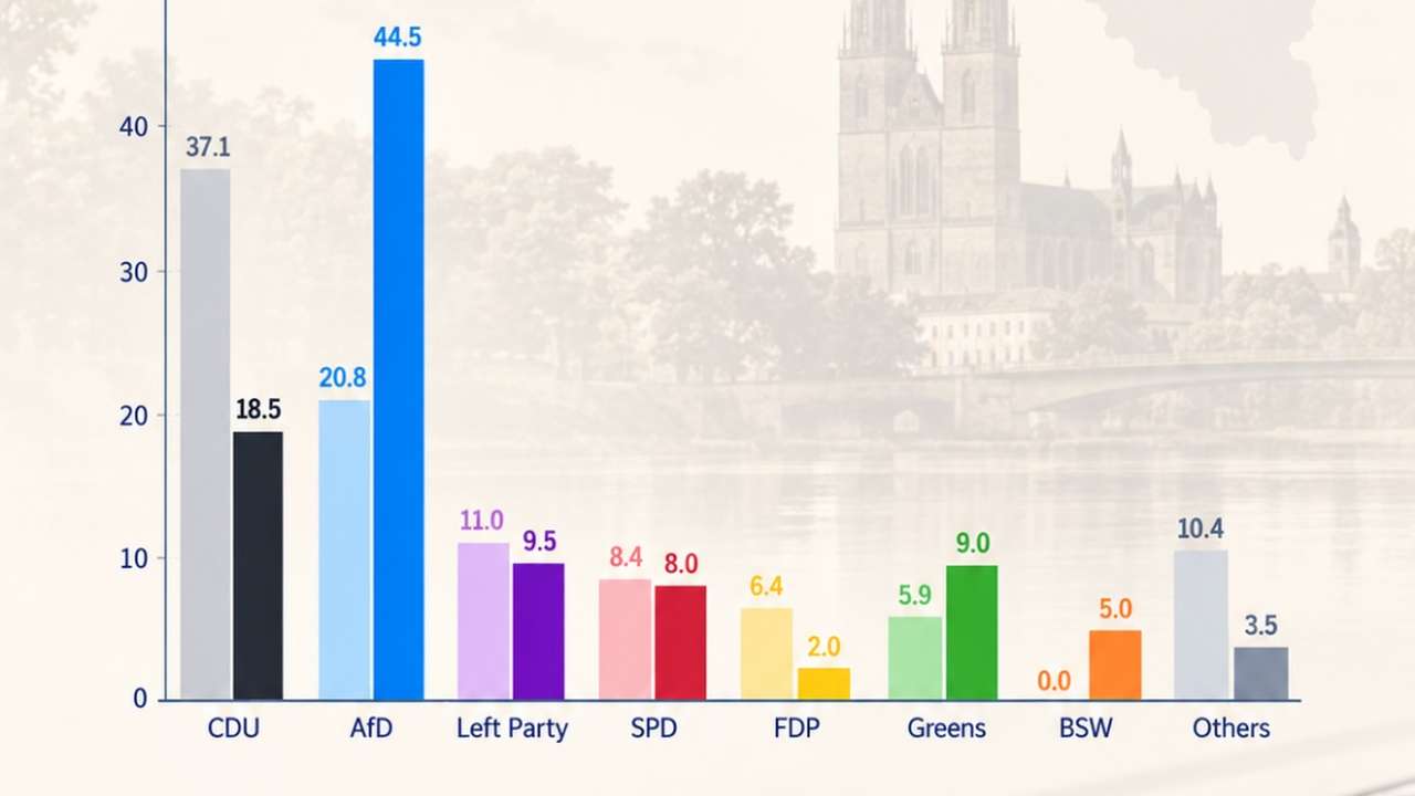 AfD more than doubles its vote in Saxony-Anhalt as CDU suffers heavy losses