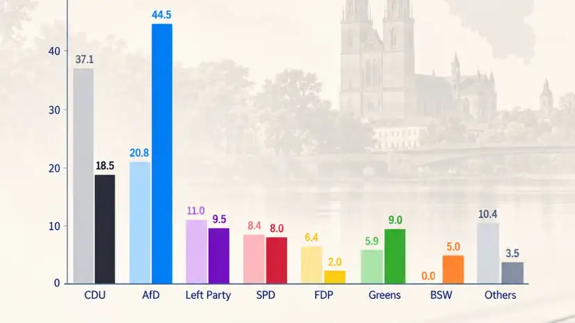 AfD more than doubles its vote in Saxony-Anhalt as CDU suffers heavy losses