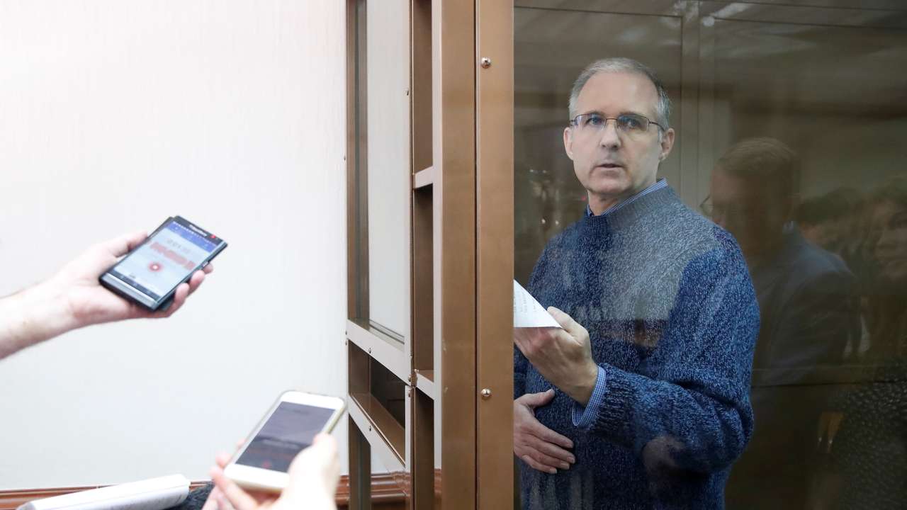 Former U.S. Marine Paul Whelan attends a court hearing in Moscow