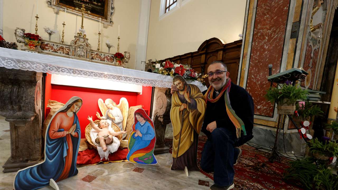 FILE PHOTO: Nativity scene with two mothers of Baby Jesus goes on display in Southern Italy