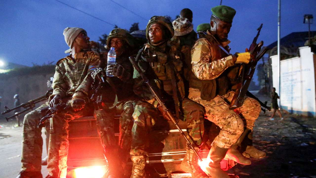 Members of the M23 rebel group in Goma