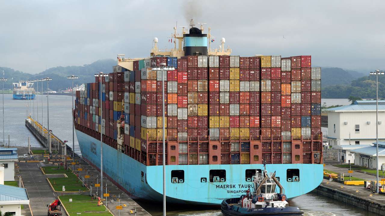 FILE PHOTO: Panama Canal raises maximum water depth for ships transiting Neopanamax locks, on the outskirts of Panama City