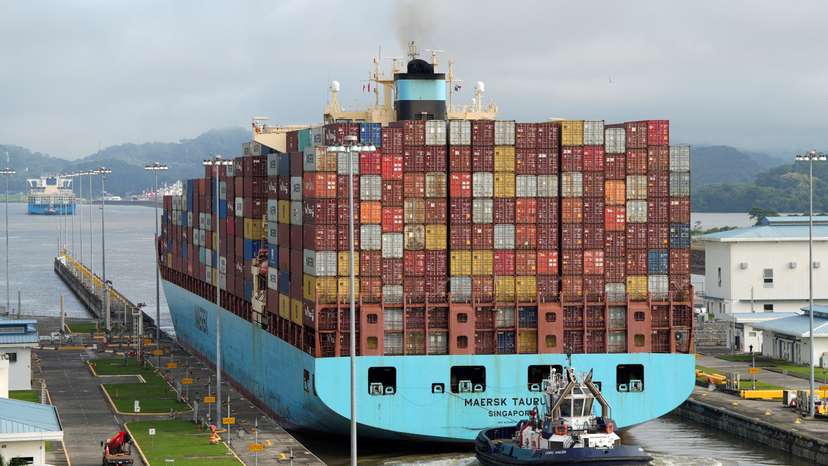 FILE PHOTO: Panama Canal raises maximum water depth for ships transiting Neopanamax locks, on the outskirts of Panama City
