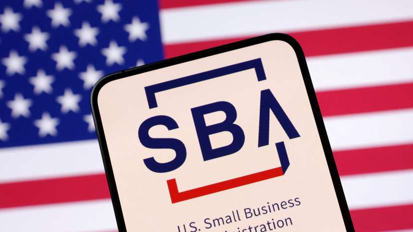 Illustration shows United States Small Business Administration logo and U.S. flag