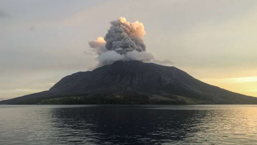 Mount Ruang volcano eruption in Sitaro islands, North Sulawesi province