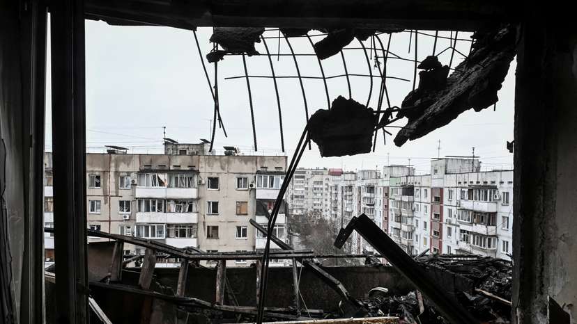 Aftermath of a Russian drone attack in Zaporizhzhia