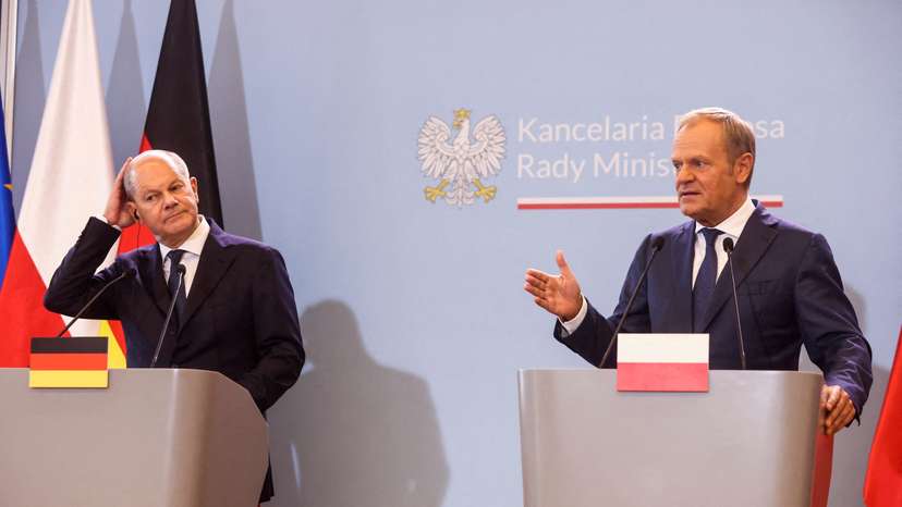 German Chancellor Olaf Scholz visits Poland