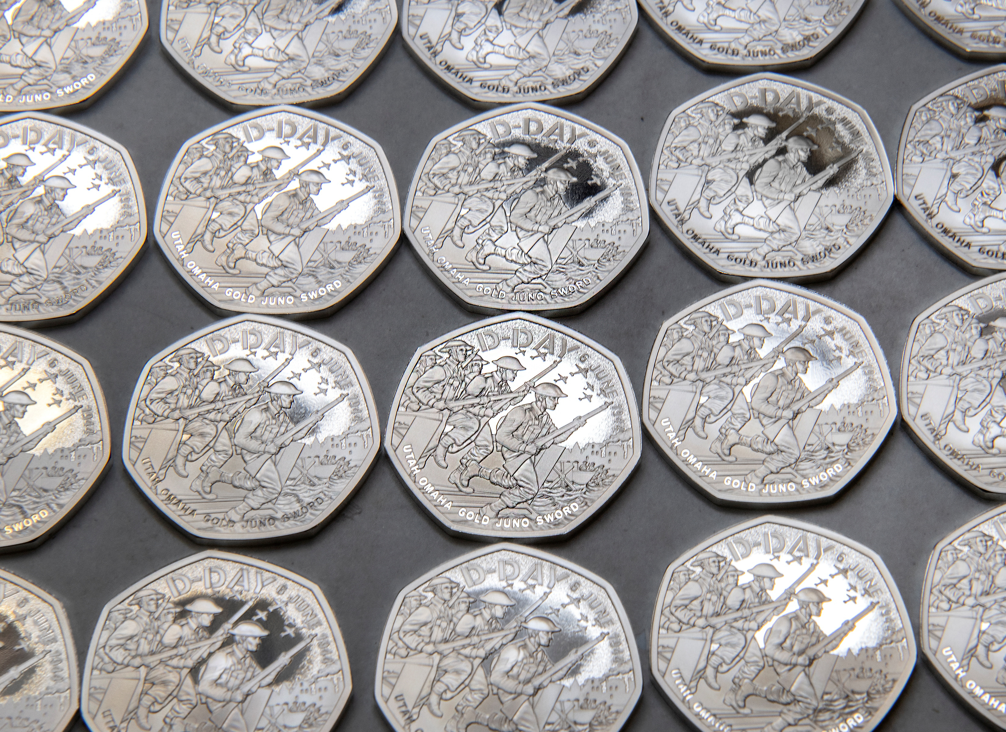 Britain's Royal Mint unveils official coin to mark 80th anniversary of D-Day landings