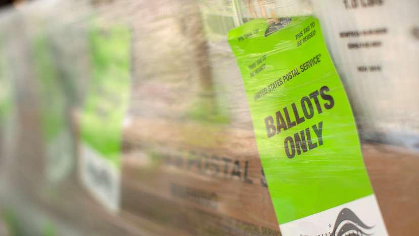 Mail-in Ballots shipped from Orange County Registrar of Voters to U.S. Post Office for delivery
