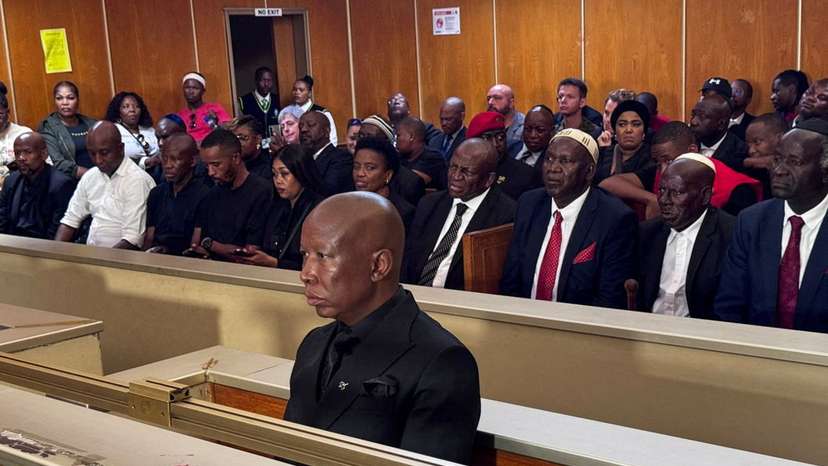 South African opposition politician Julius Malema in court for pre-sentencing hearing
