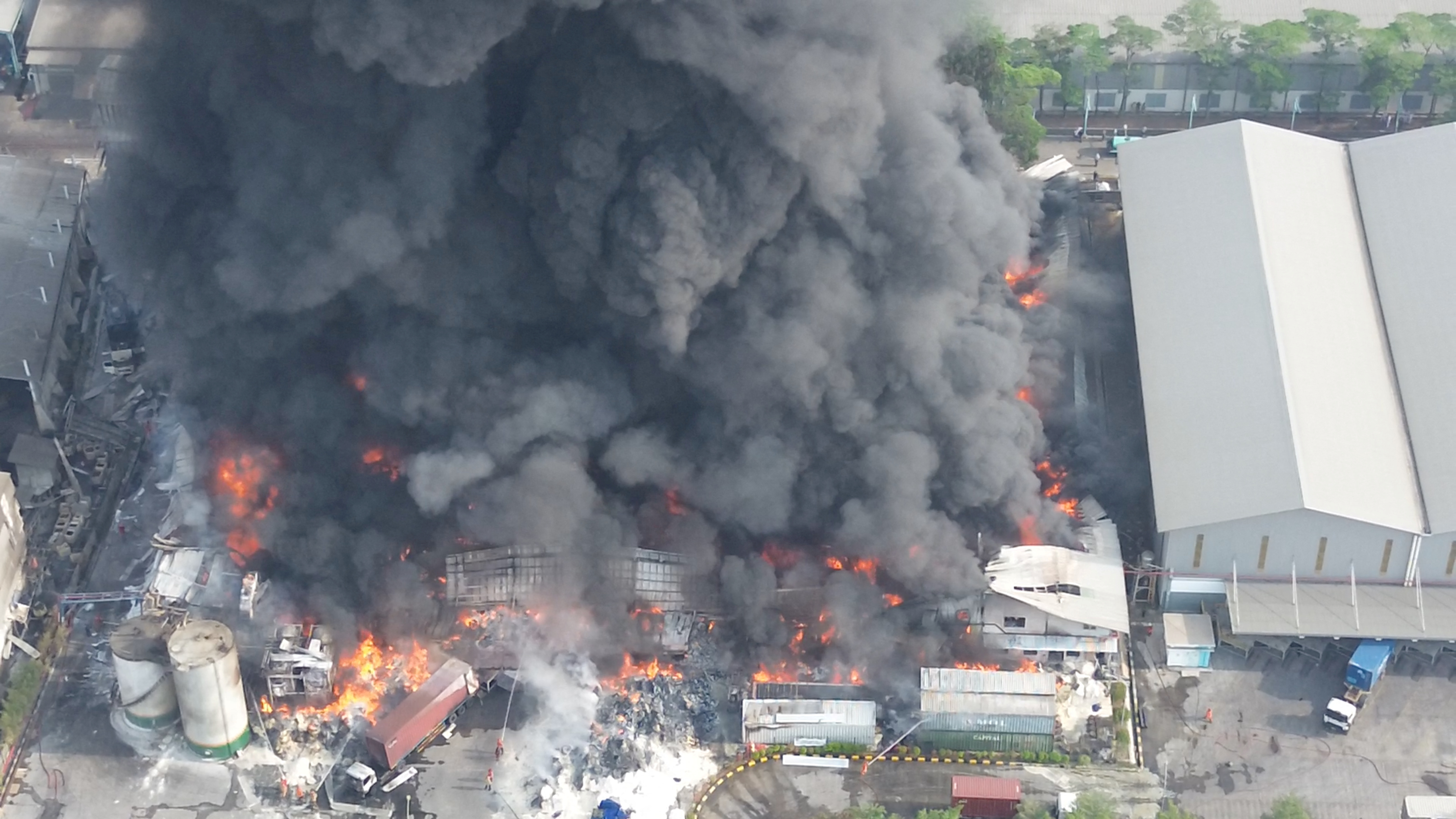 Factory fire in Bekasi