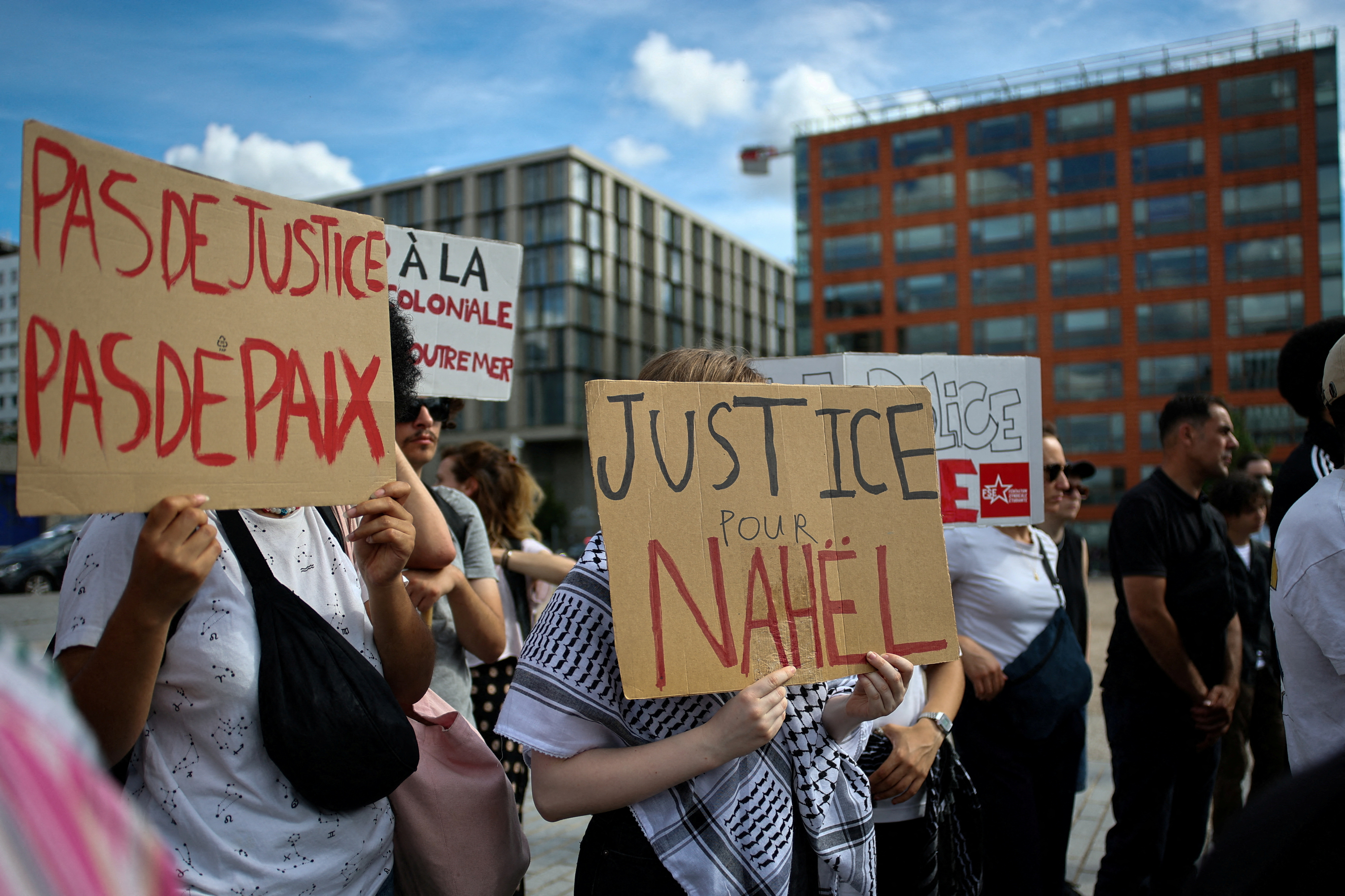 FILE PHOTO: Tribute to Nahel, teenager killed by police officer during traffic stop, in Nanterre