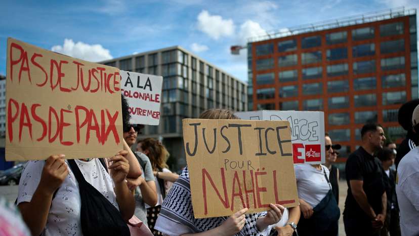 FILE PHOTO: Tribute to Nahel, teenager killed by police officer during traffic stop, in Nanterre
