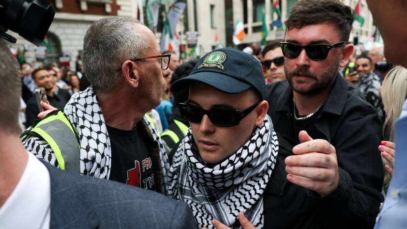 FILE PHOTO: Member of Irish rap group Kneecap in UK court on terrorism charge