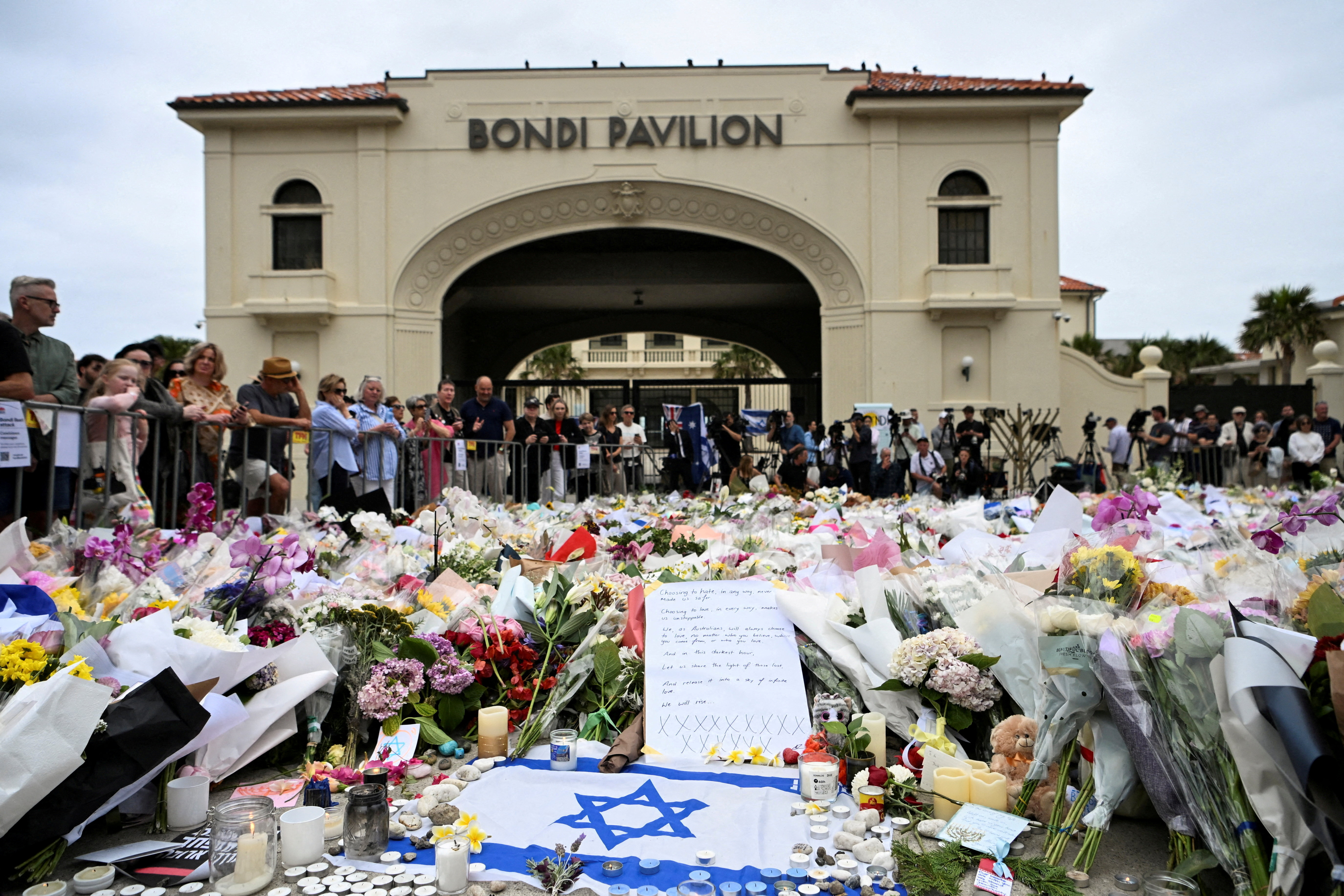 FILE PHOTO: Aftermath of a shooting incident on a Jewish holiday celebration at Bondi Beach in Sydney