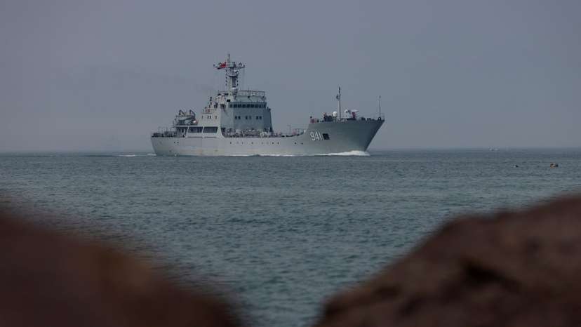 FILE PHOTO: A Chinese warship takes part in a military drill off the Chinese coast near Fuzhou, Fujian Province