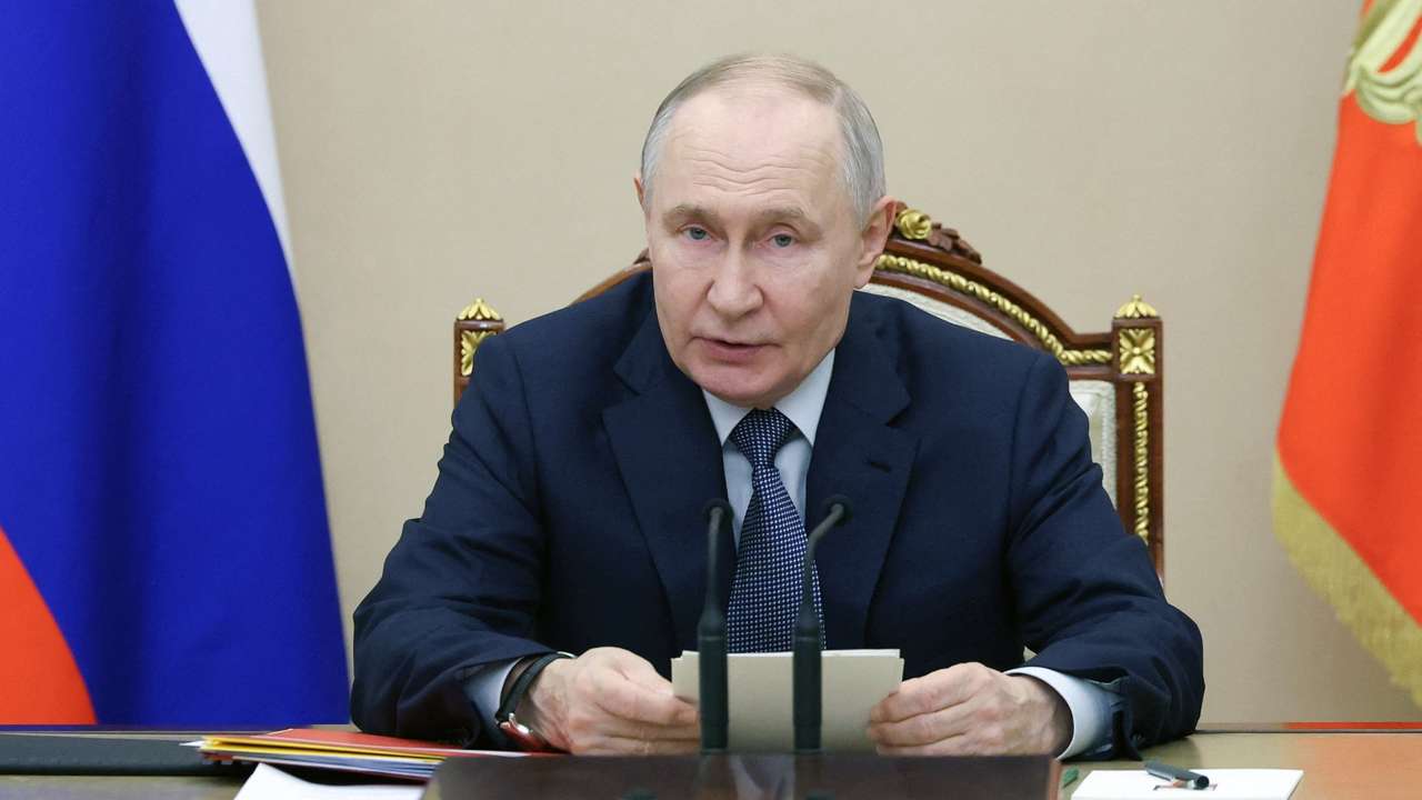 Russian President Putin chairs a meeting in Moscow