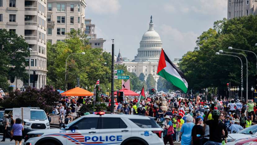 Demonstrators attend "We Are All DC" march, in Washington, D.C.