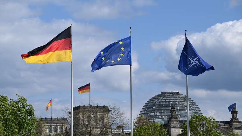 FILE PHOTO: German Chancellor Scholz and NATO Secretary-General Stoltenberg hold a press conference at the Chancellery in Berlin