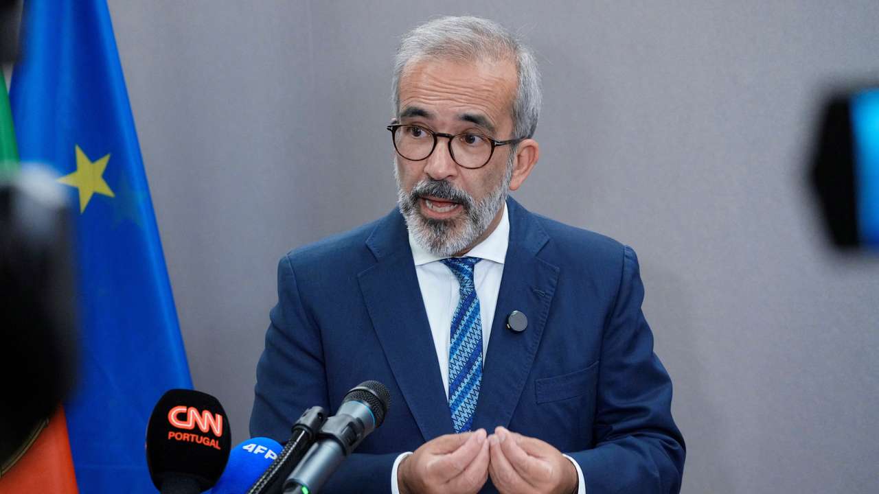 Portugal's Foreign Minister Paulo Rangel announces that the Portuguese government recognizes a Palestinian state, in New York