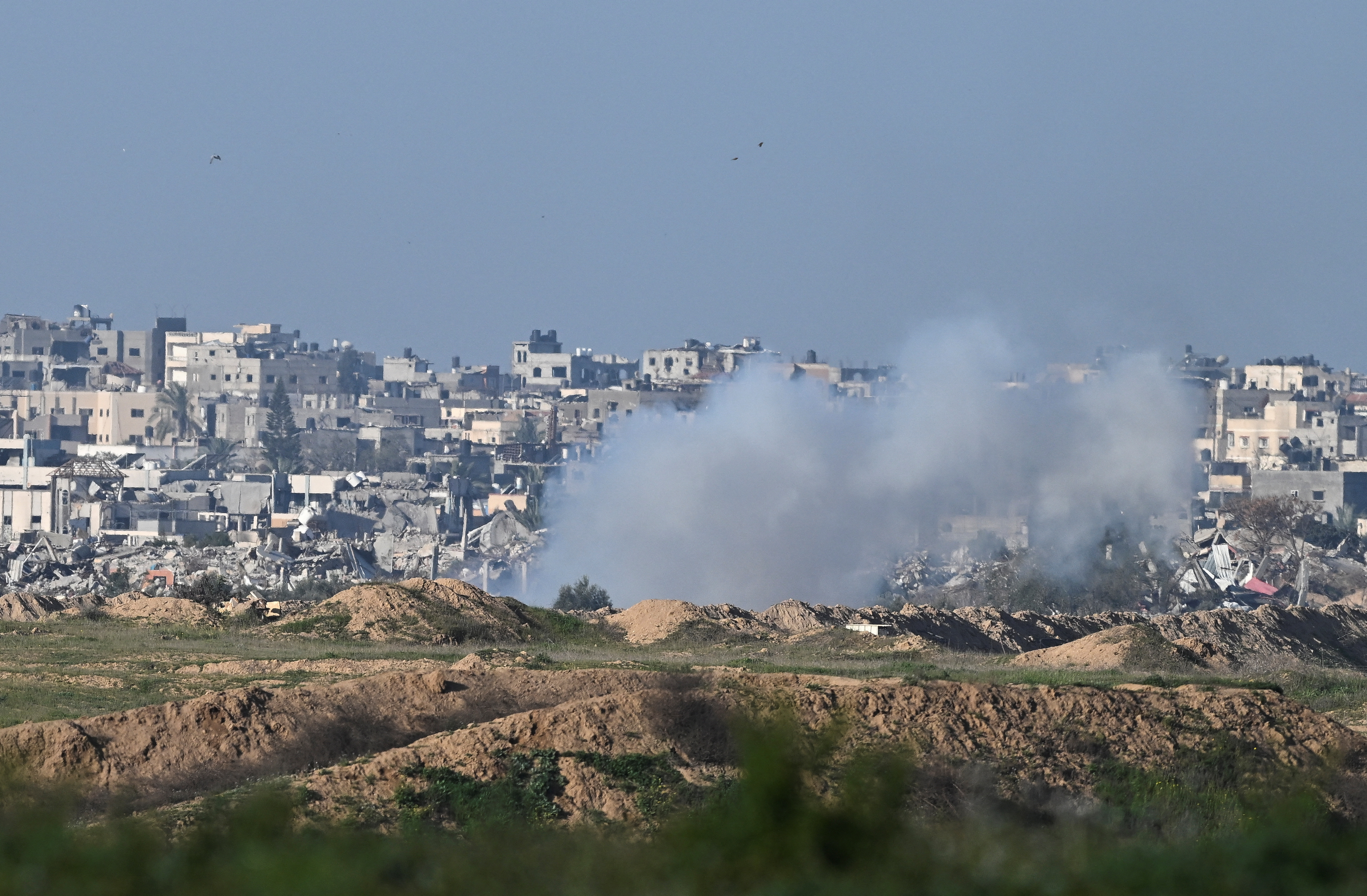 Smoke rises in central Gaza