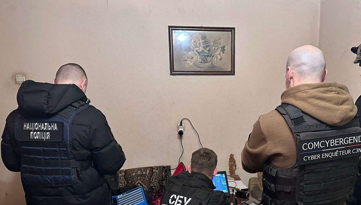 FILE PHOTO: SBU cybersecurity specialists work in Ukraine