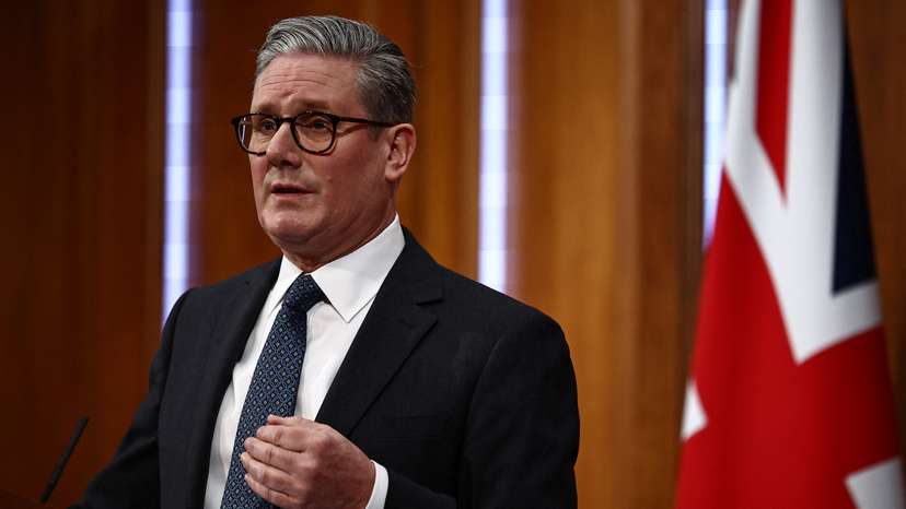 Britain's Prime Minister Keir Starmer's press conference at the Downing Street Briefing Room in central London