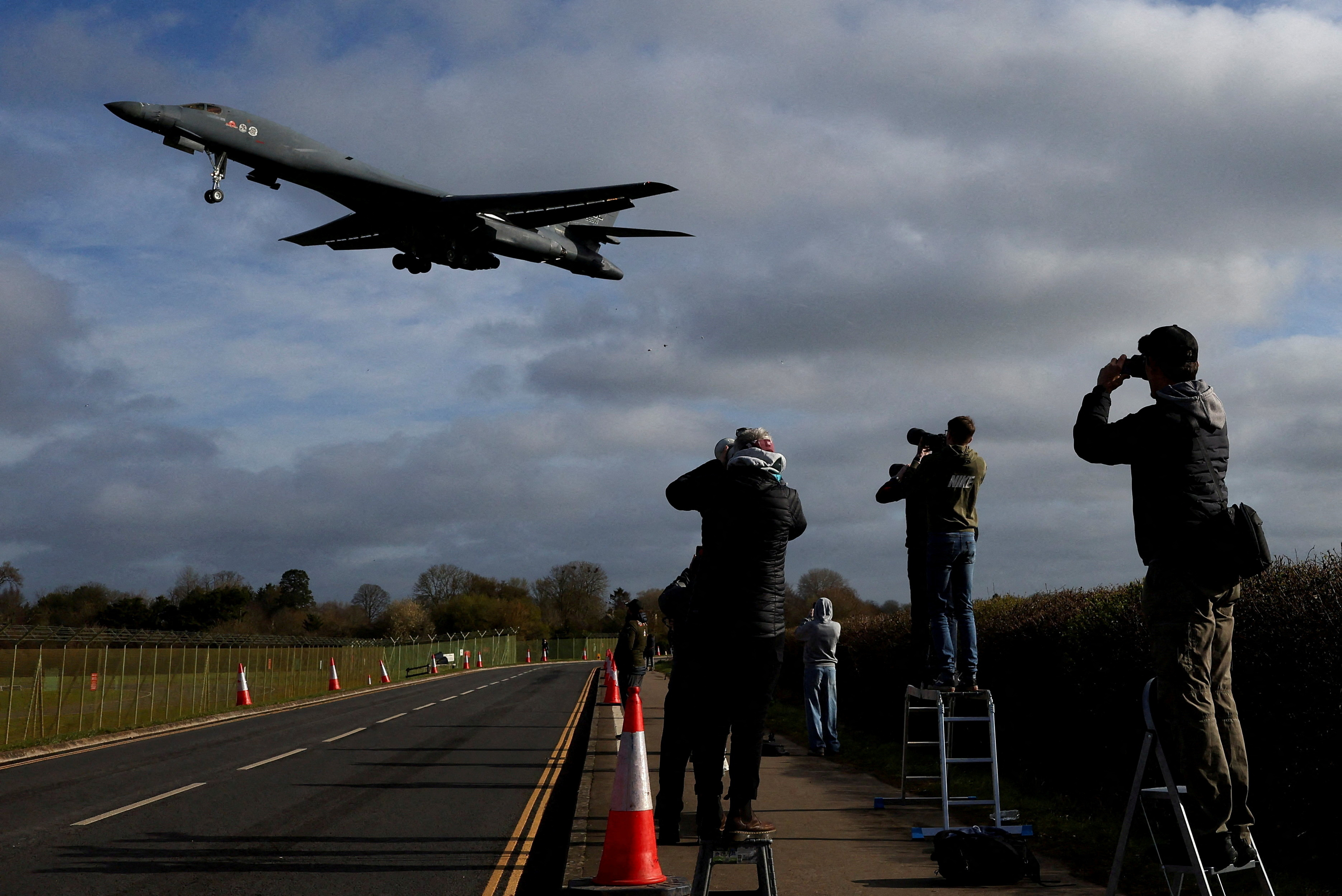 FILE PHOTO: U.S. forces at RAF Fairford, amid the U.S.–Israeli conflict with Iran, in Fairford