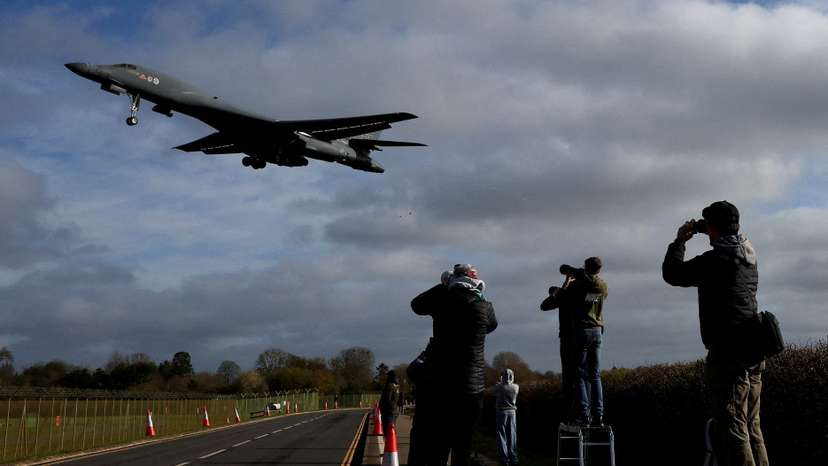 FILE PHOTO: U.S. forces at RAF Fairford, amid the U.S.–Israeli conflict with Iran, in Fairford