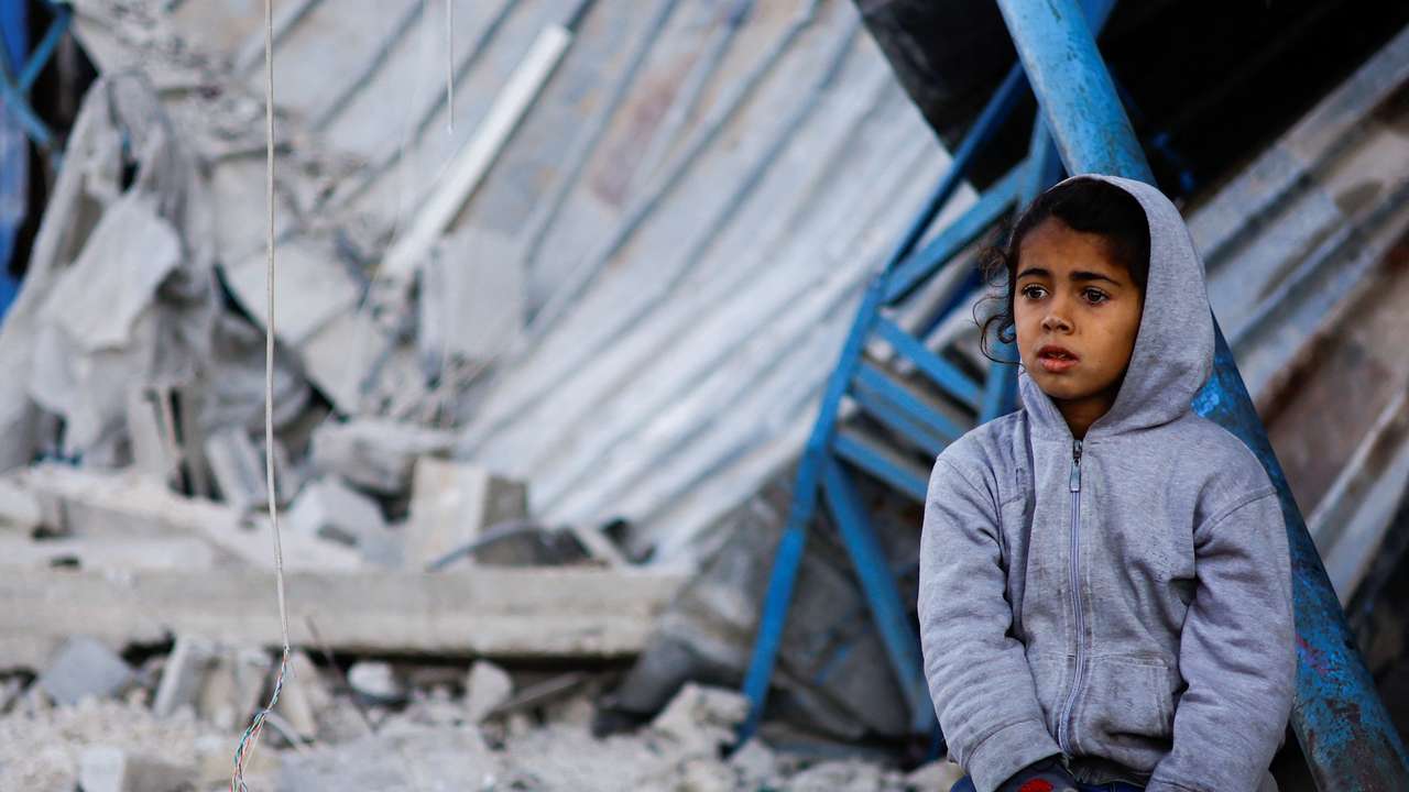 Aftermath of an Israeli strike on a house in Rafah
