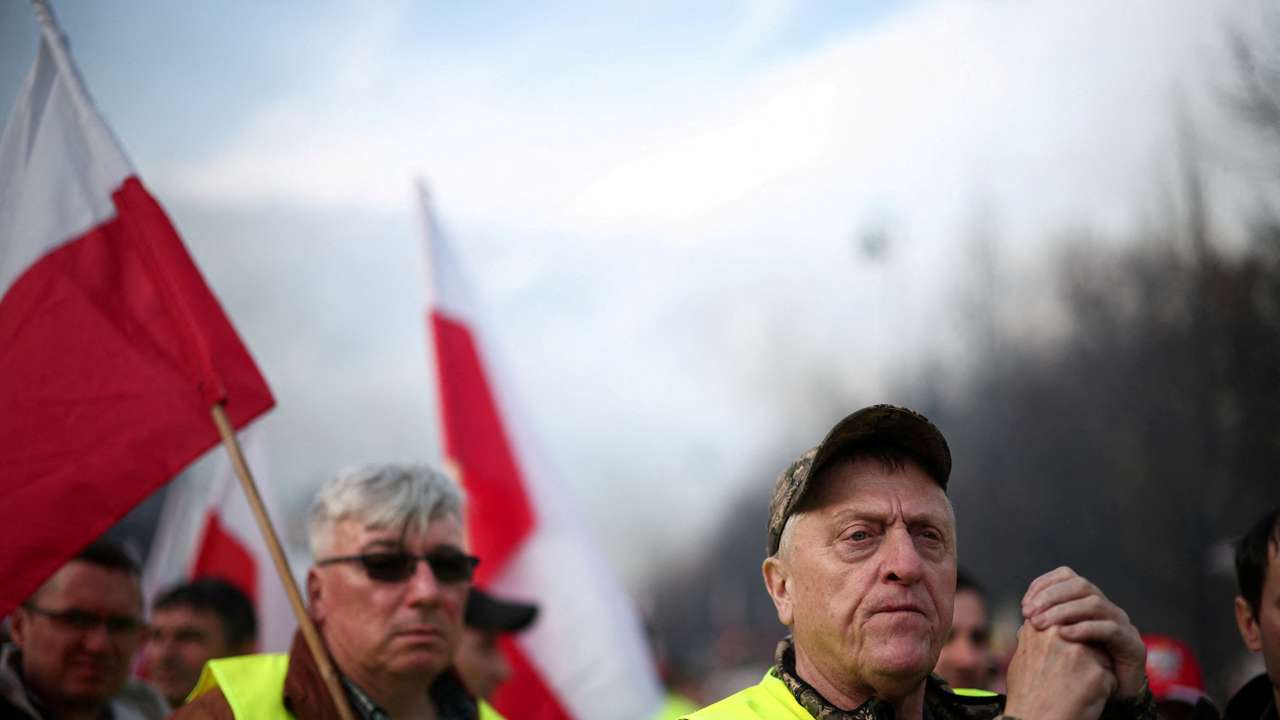 FILE PHOTO: Polish farmers protest in Warsaw