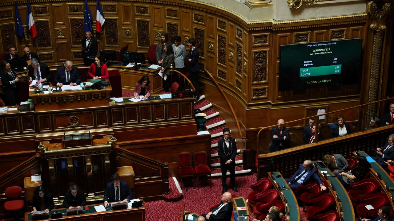 Vote on a draft 2026 Budget Bill at the French Senate in Paris