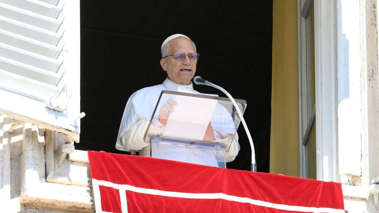 Pope Leo leads Angelus prayer at the Vatican
