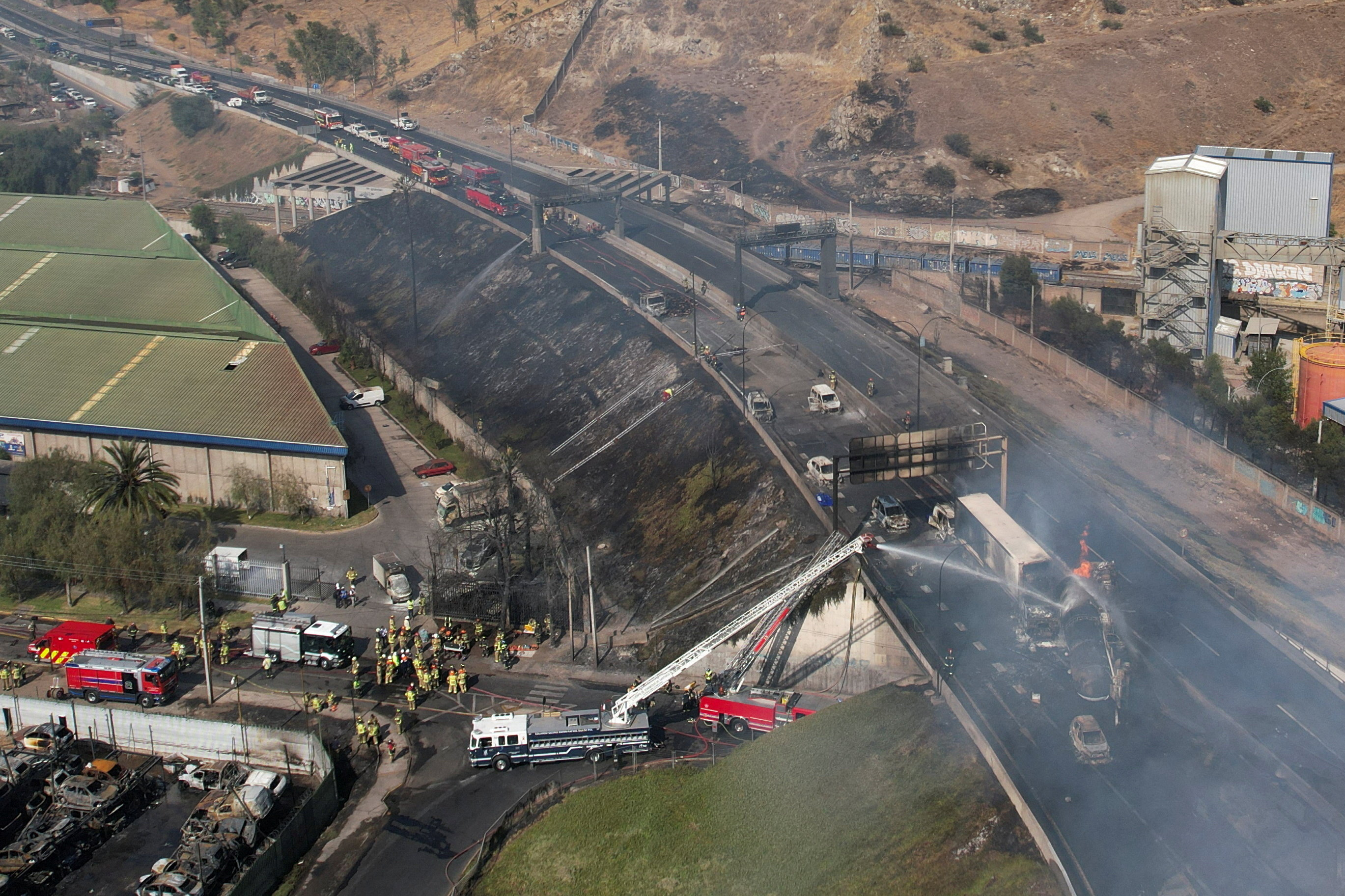 Aftermath of a deadly explosion in Santiago