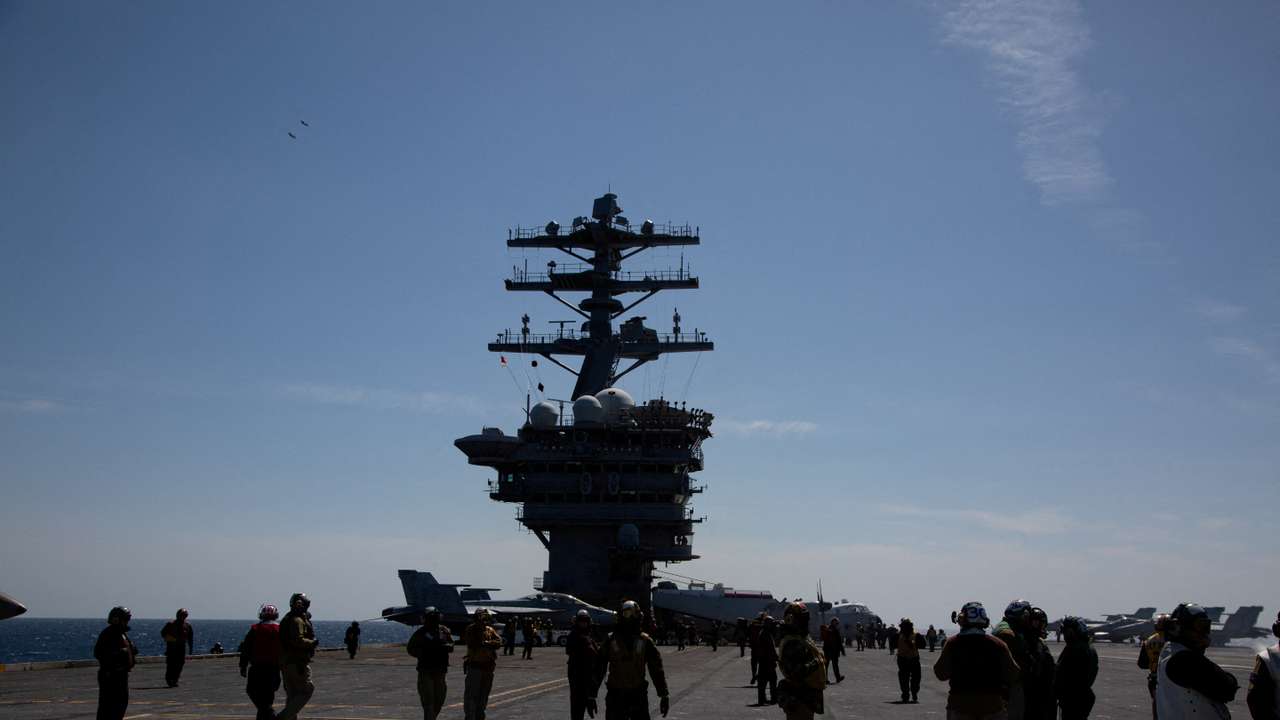 USS Aircaft Carrier Nimitz, off the coast of Busan